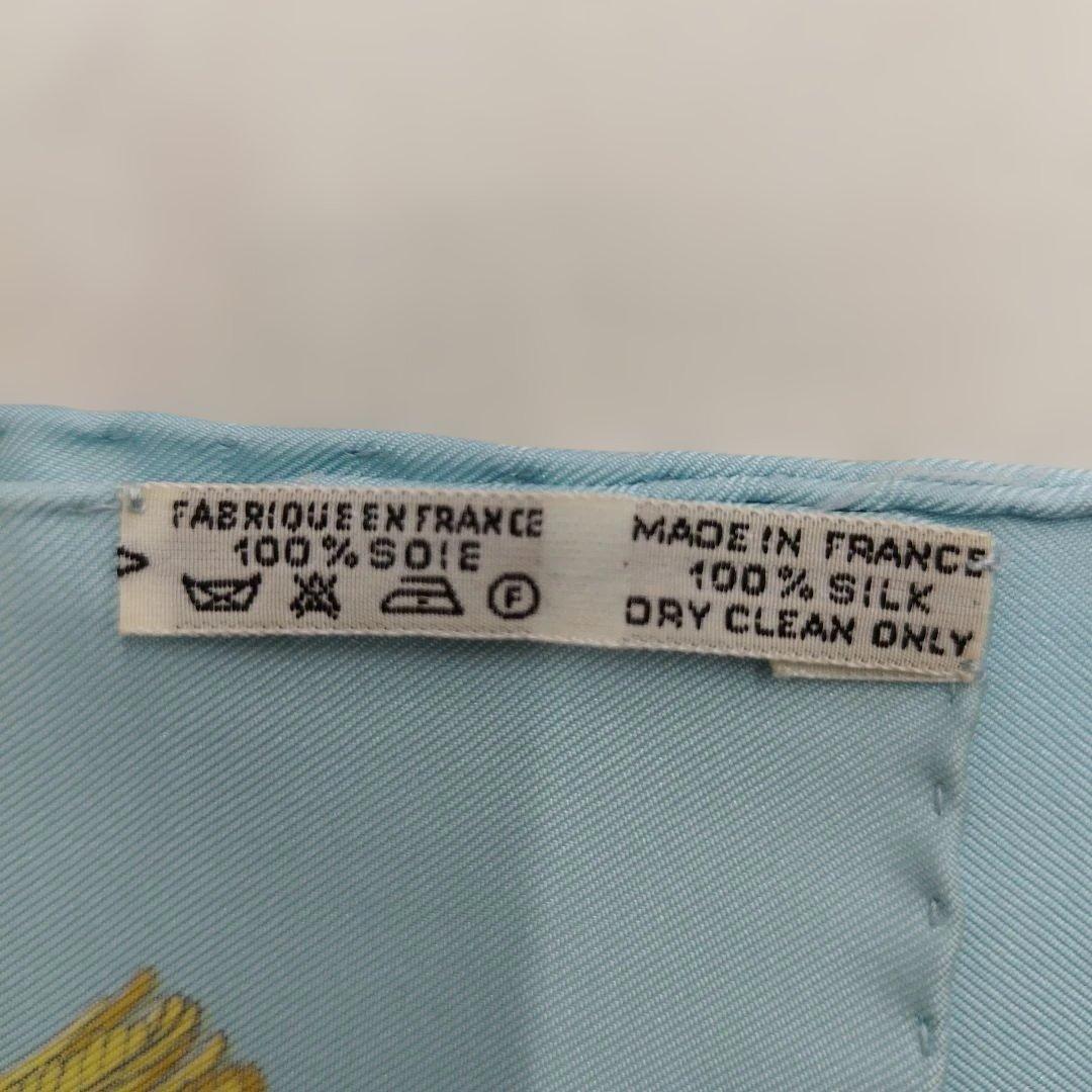 HERMES Hermes Carre 90 Scarf Coronation of the Queen Light Blue