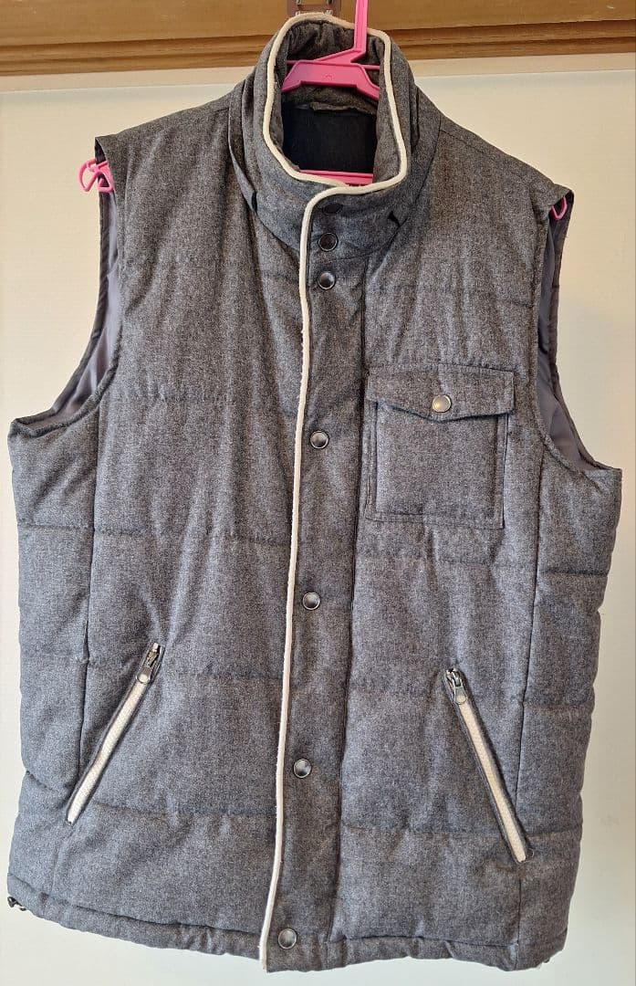 TK Gray Down Vest L