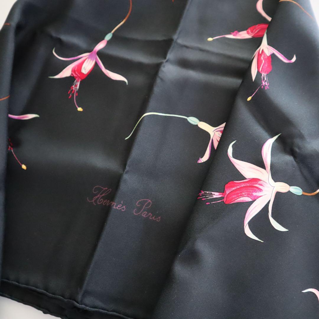 Unused [HERMES] Hermes / Carre 90 Fuchsia Flowers / Ladies Scarf