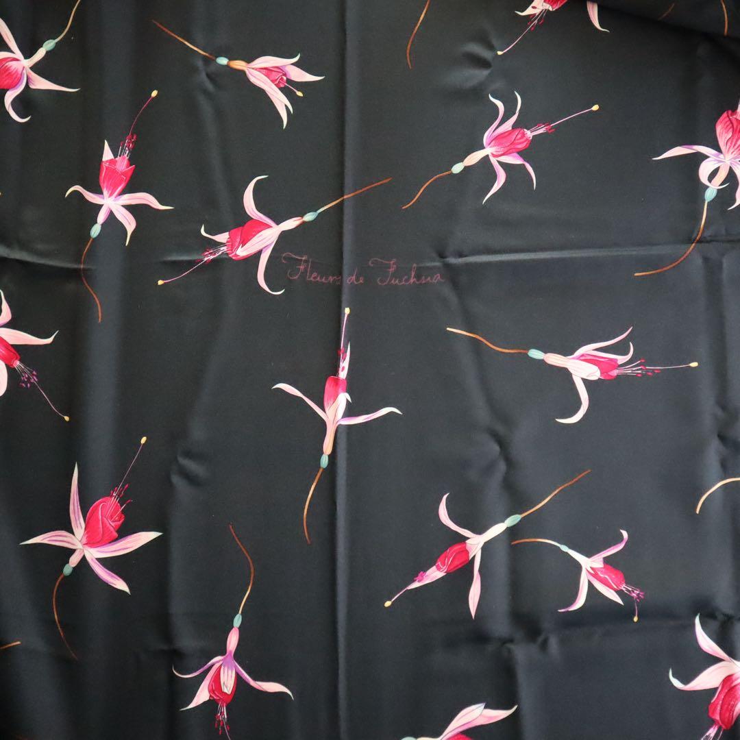 Unused [HERMES] Hermes / Carre 90 Fuchsia Flowers / Ladies Scarf