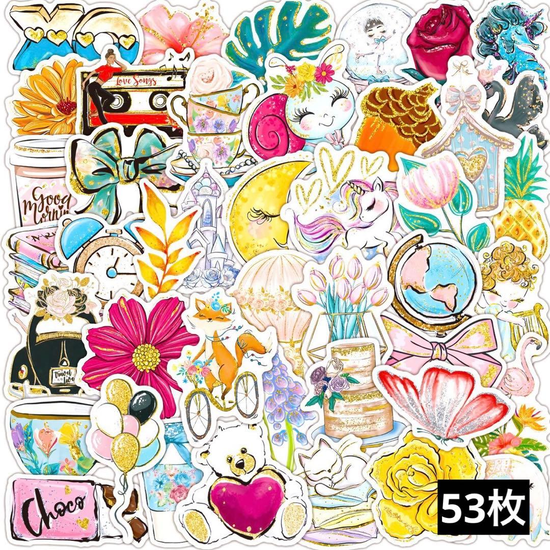 A197 Sticker Sharing Flake Seal Overseas Waterproof Korean Gold