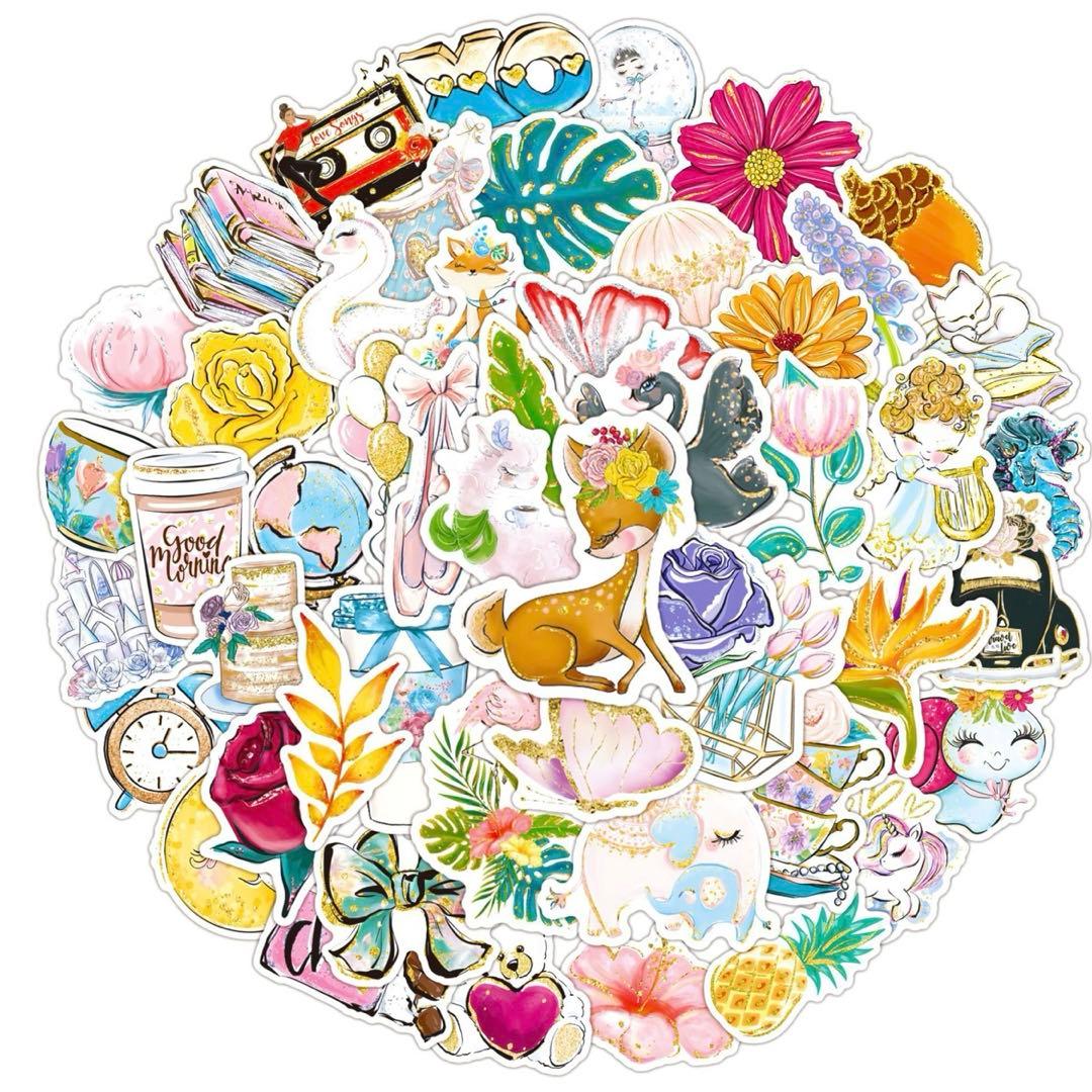 A197 Sticker Sharing Flake Seal Overseas Waterproof Korean Gold