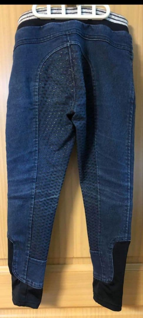 E.L.T. Kids' Riding Breeches with Unicorn Embroidery - Denim-Style Stretch Material