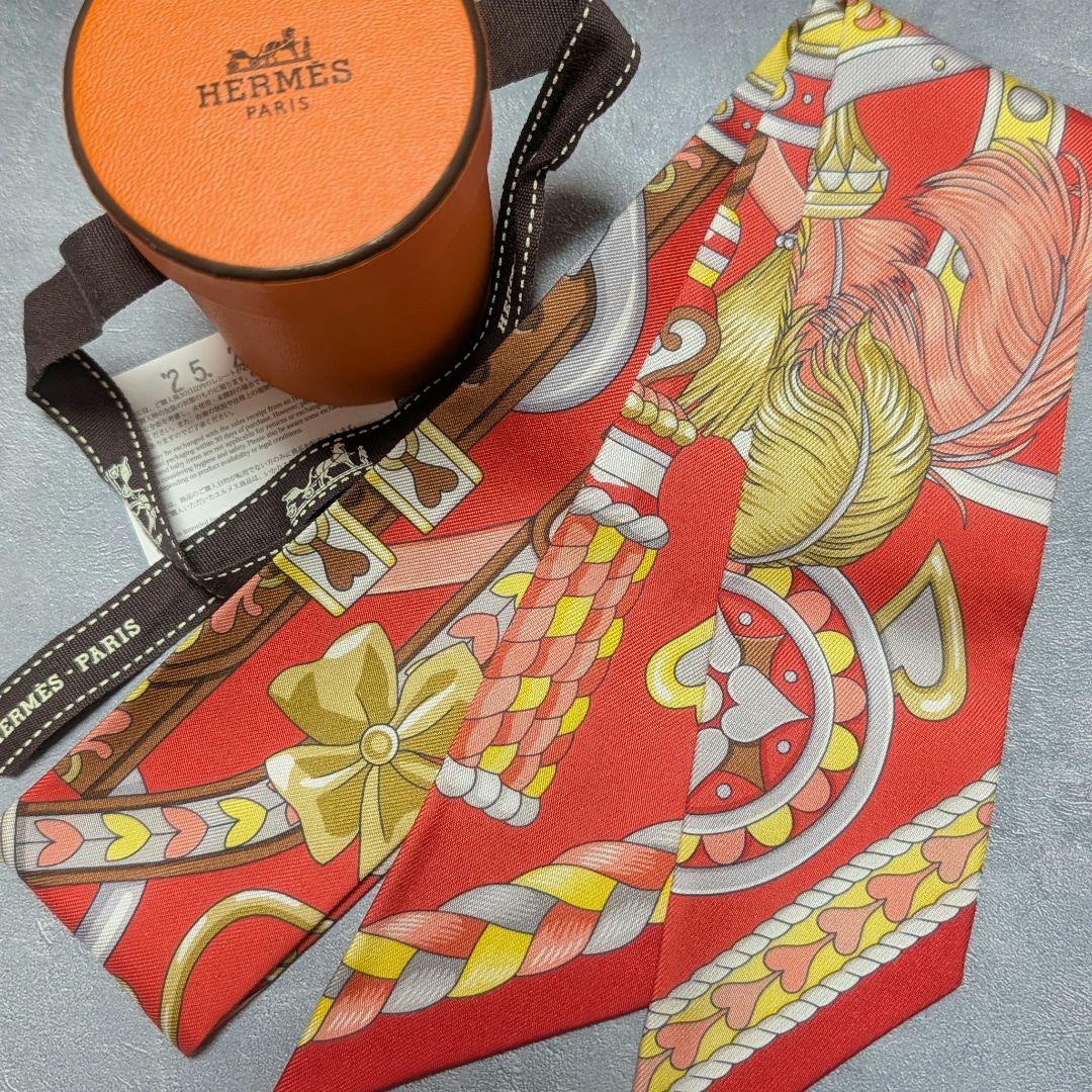 HERMES Twilly Arnes de Coeur Heart Orange/Red