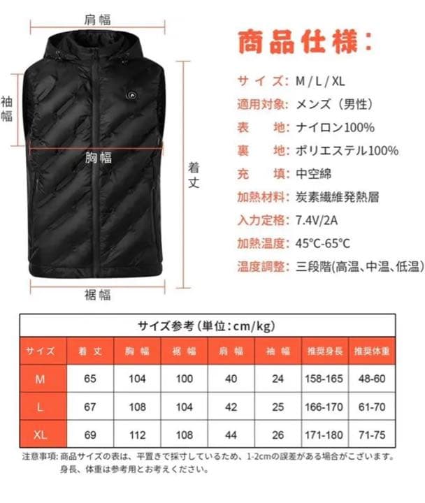 Heated Vest for Men with 5000mAh Battery