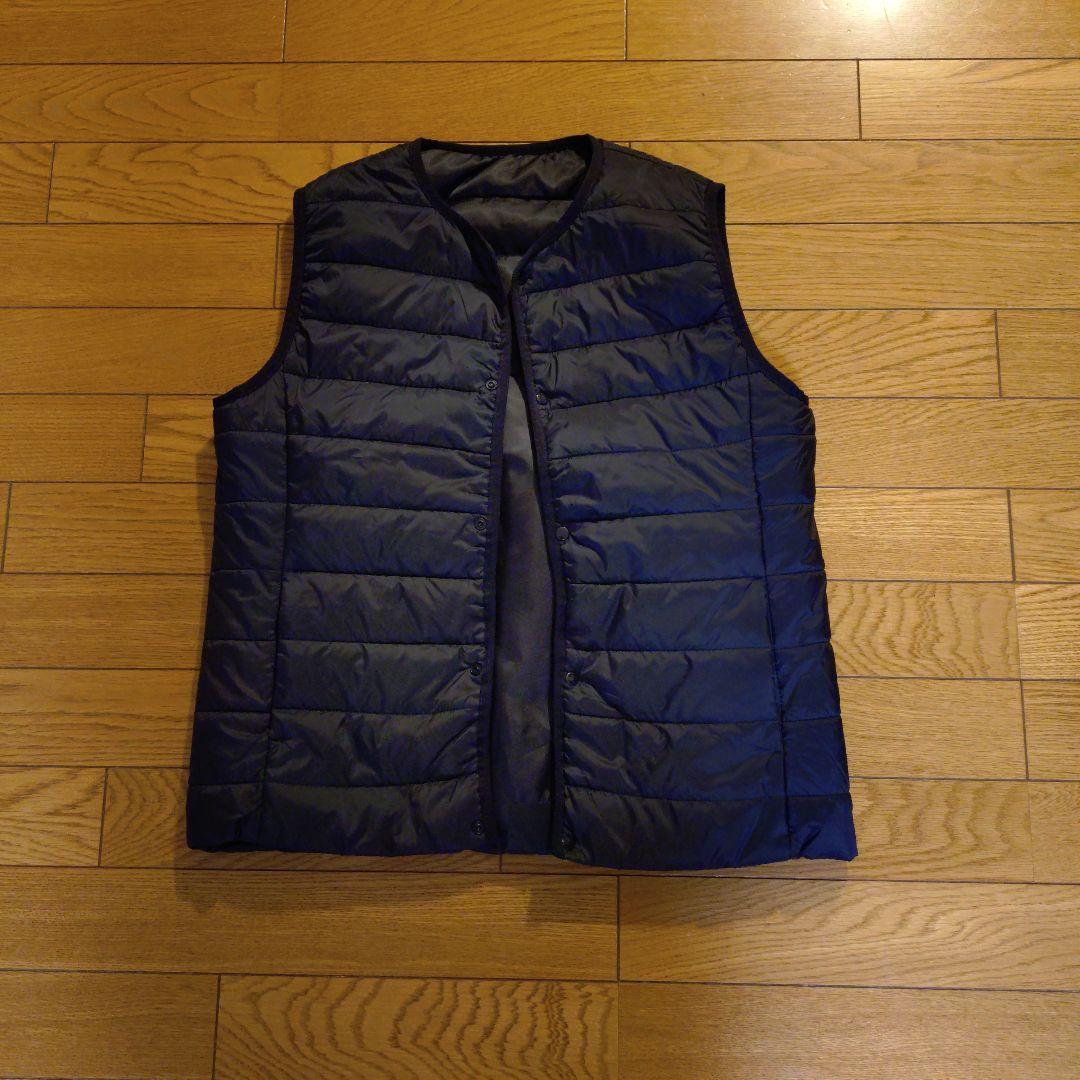Heated Vest, Black, Quilted Down Vest, Men's, L