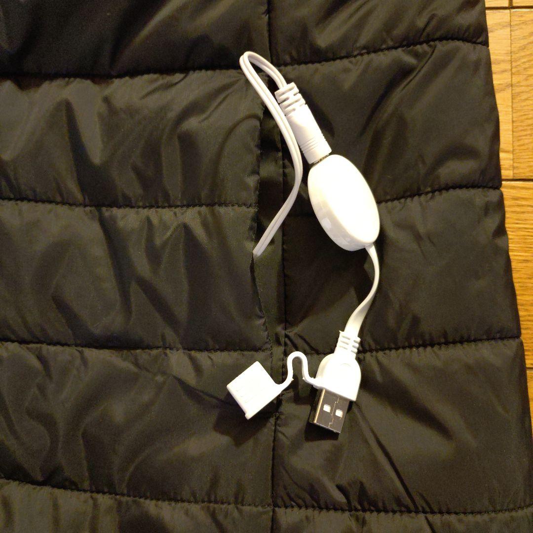 Heated Vest, Black, Quilted Down Vest, Men's, L