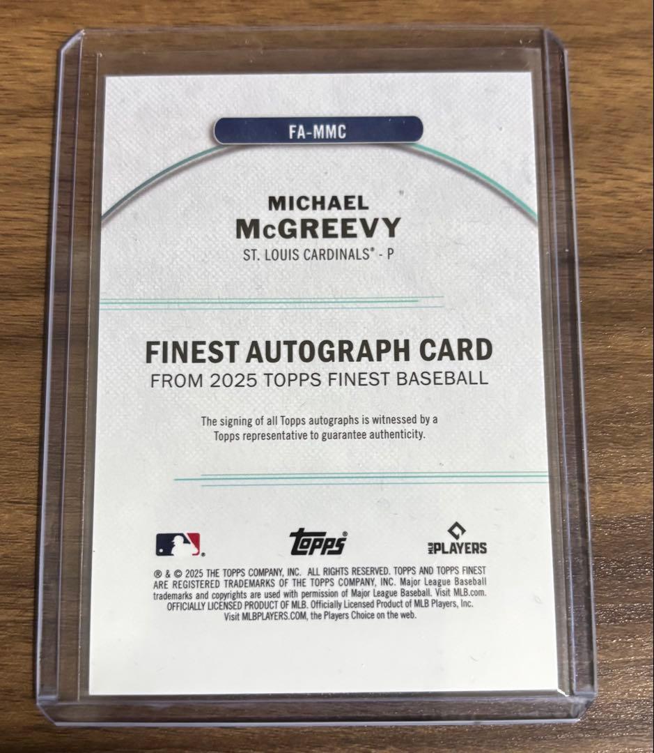 2025 Topps Michael McGreevy Rookie Autograph