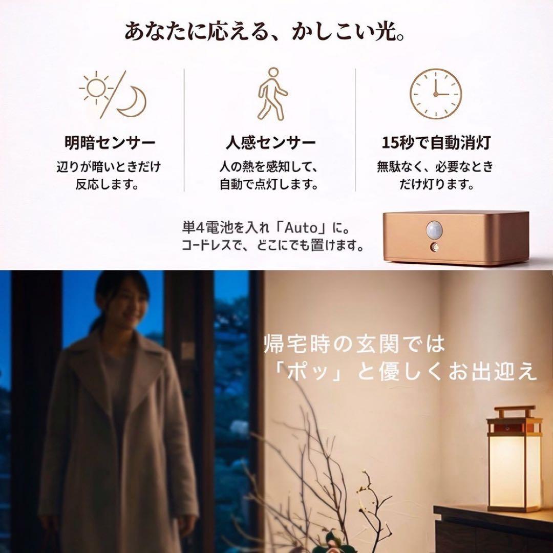 Edo Yadori ~ Invitation to Memories [Motion Sensor Lantern] Japanese Style Lighting, 30cm Tall Lamp/Andon