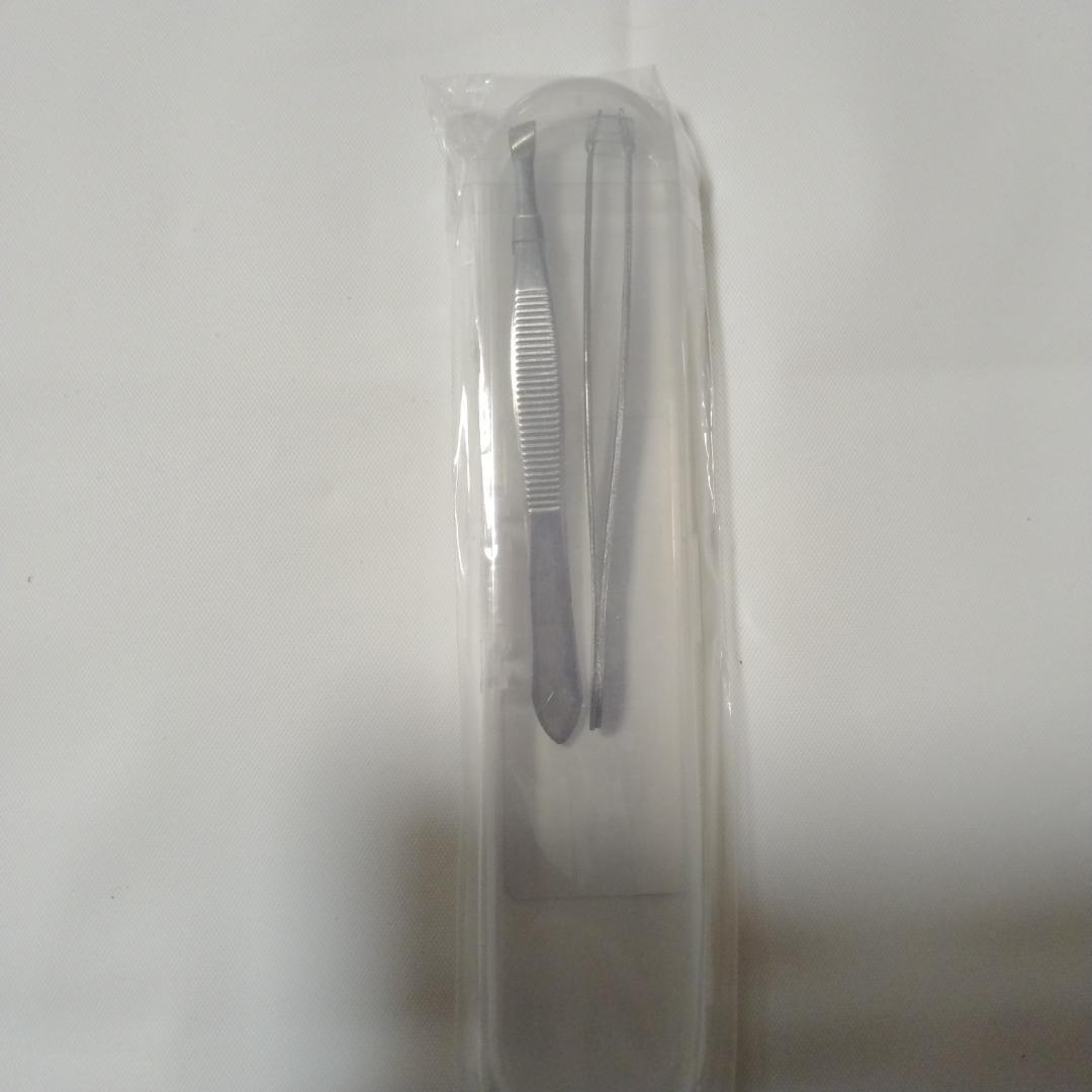 Precision Tweezers 2-Piece Set ✨ Slanted & Flat Tip Tweezers with Storage, Unisex, High Precision