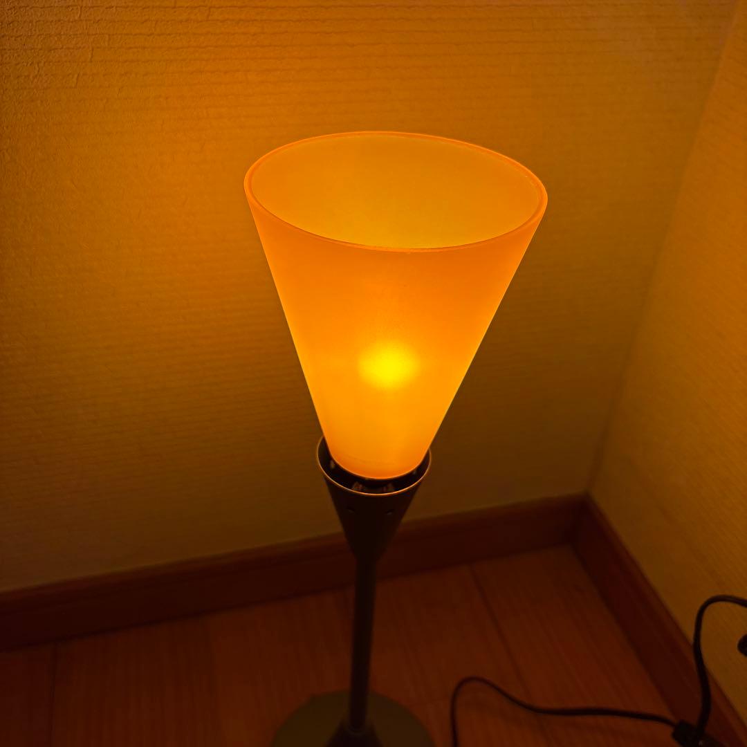 Antique Glass Shade Lamp Ishiguro Orange