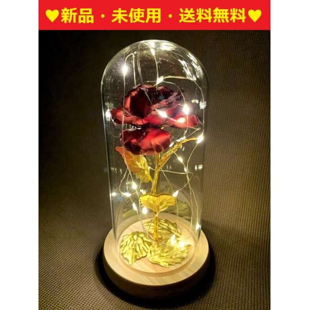 ▼New! Cute and Gorgeous! Glass Case with Roses and LED Lights ? 2005