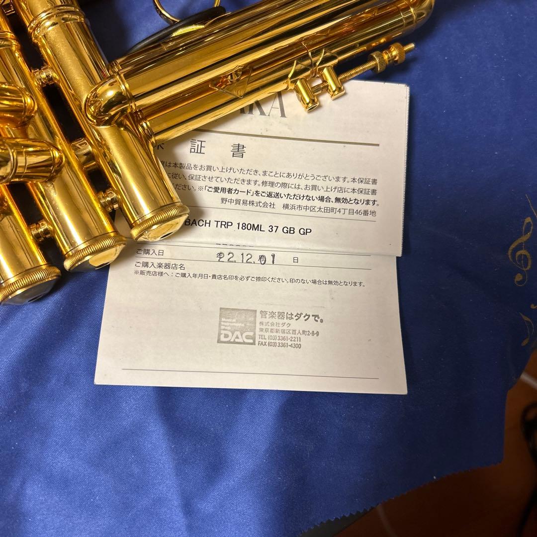 Bach Trumpet 180ML 37 GB GP