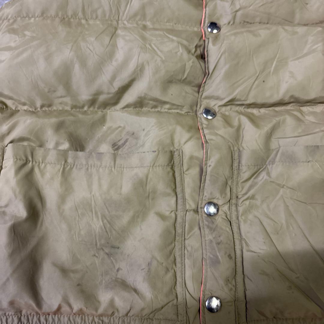80s Vintage Down Vest, Reversible Olive x Orange, Padded Vest
