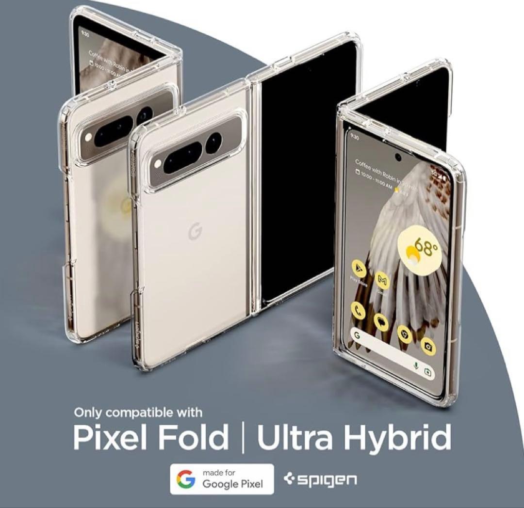 Spigen Pixel Fold Case, Crystal Clear Bumper Case, Military Grade Shockproof
